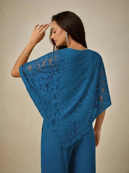 Elegant Lace Batwing Sleeve Top