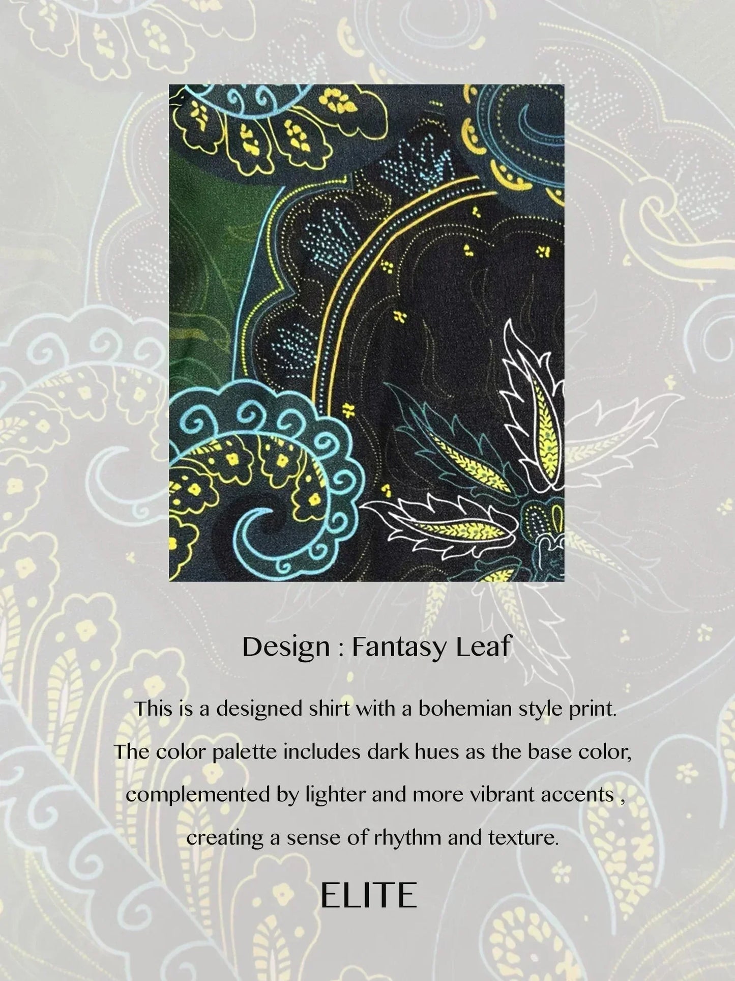 Paisley Chiffon Peasant Blouse with Long Lantern Sleeves