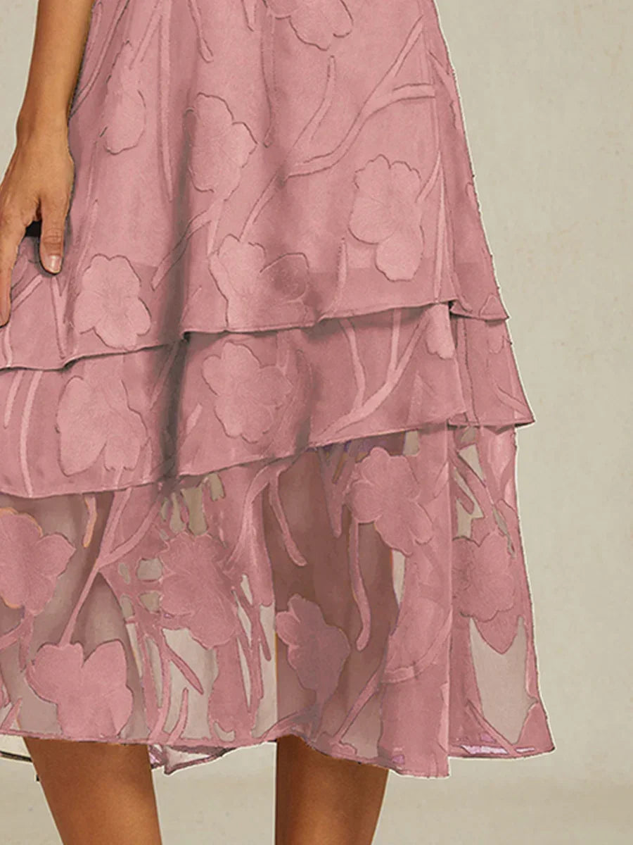 Floral Chiffon Midi Skirt