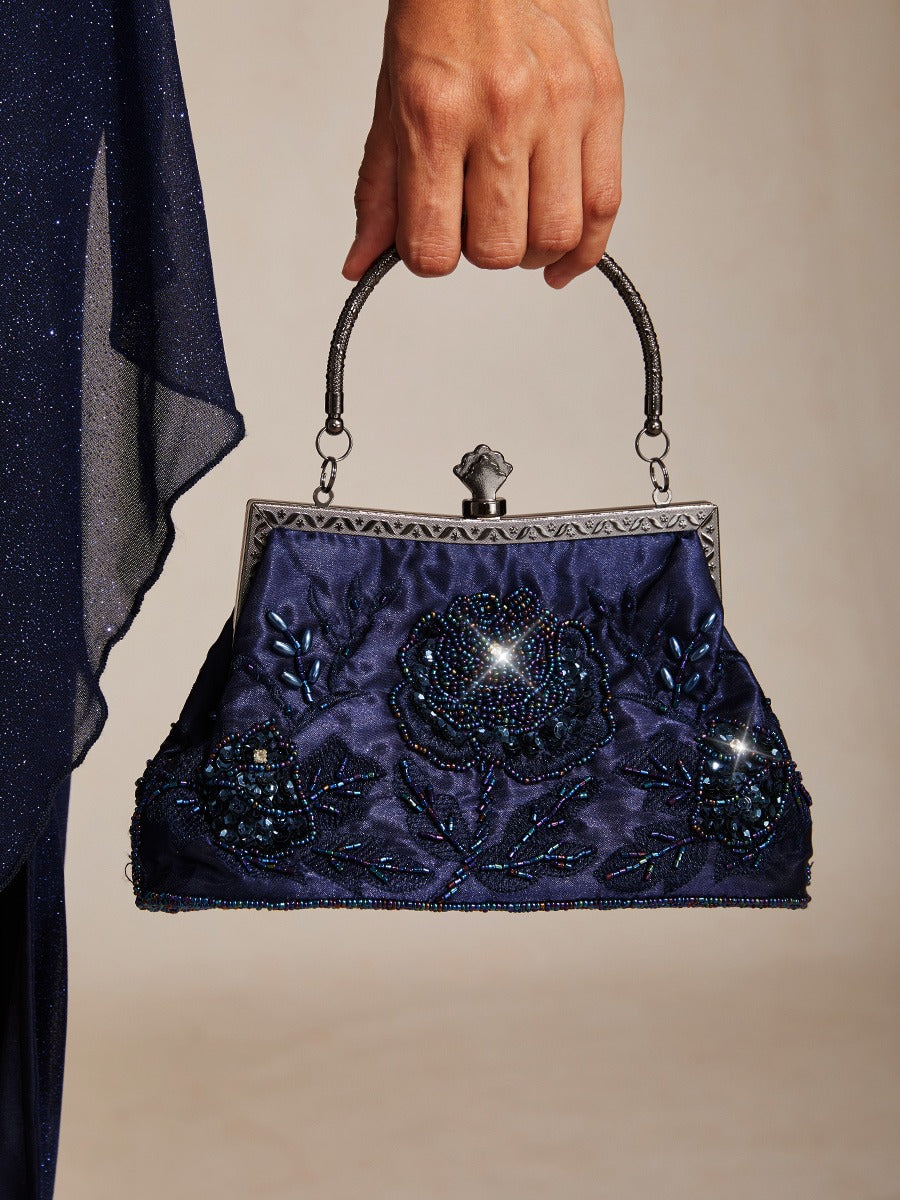 Sac à main en velours brodé de paillettes Sac de soirée