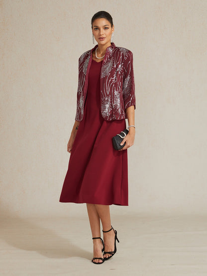 Feather Sequin Embellished Jacket