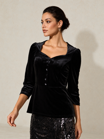 Velvet Dressy Blouse