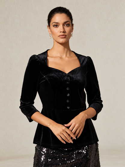Velvet Dressy Blouse