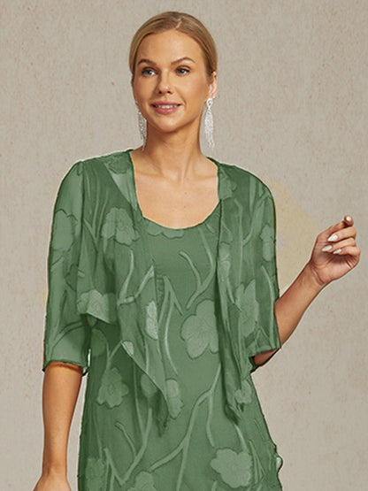 Floral Sheer Chiffon 3/4 Sleeve Shrug