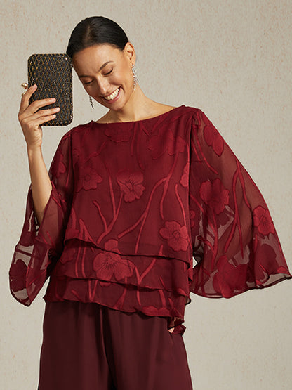 Chiffon Floral Layered Blouse