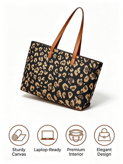 Leopard Print Tote Bag