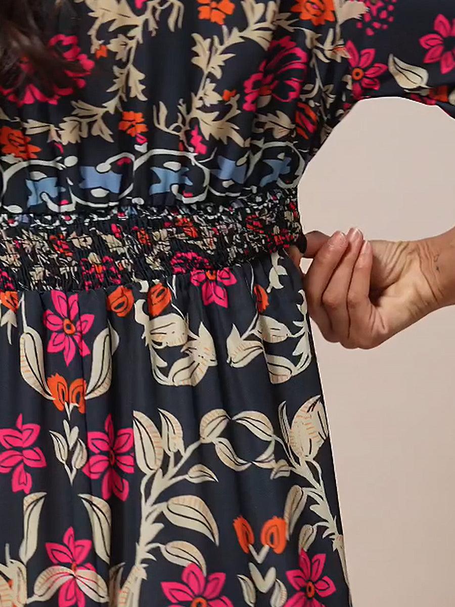 Bohemian Floral Vacation Maxi Dress