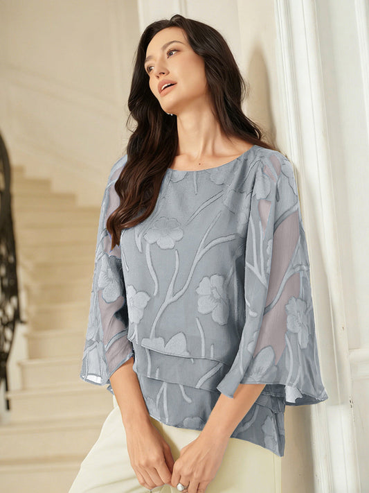 Chiffon Floral Layered Blouse
