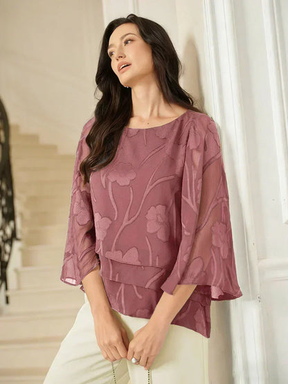 Chiffon Floral Layered Blouse