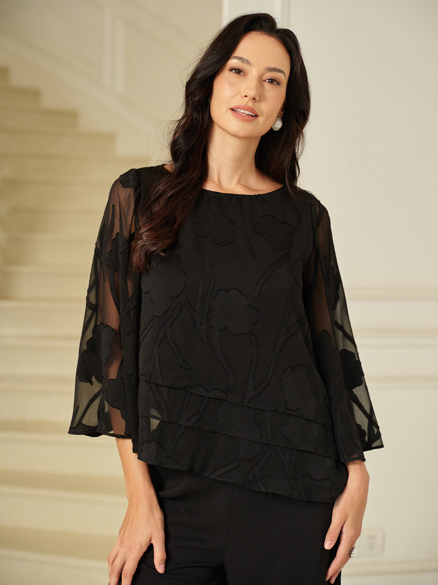 Chiffon Floral Layered Blouse