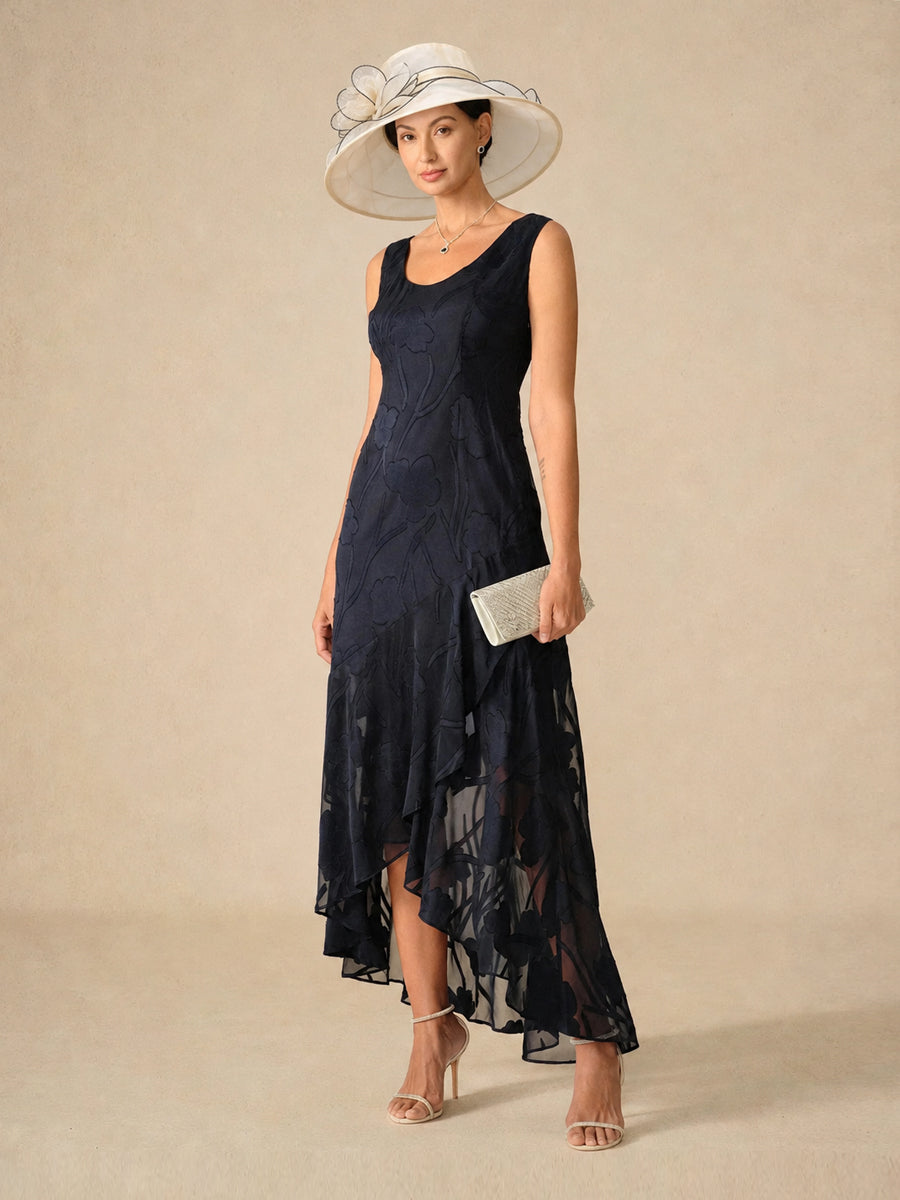 Organza Floral Wide Brim Fascinator Hat