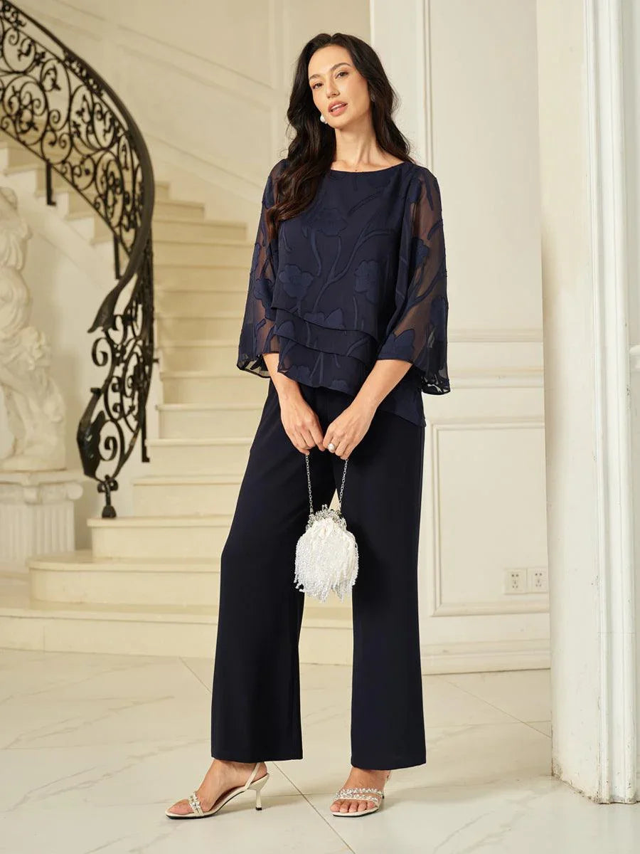 Blusa de Capas Floral de Chifón