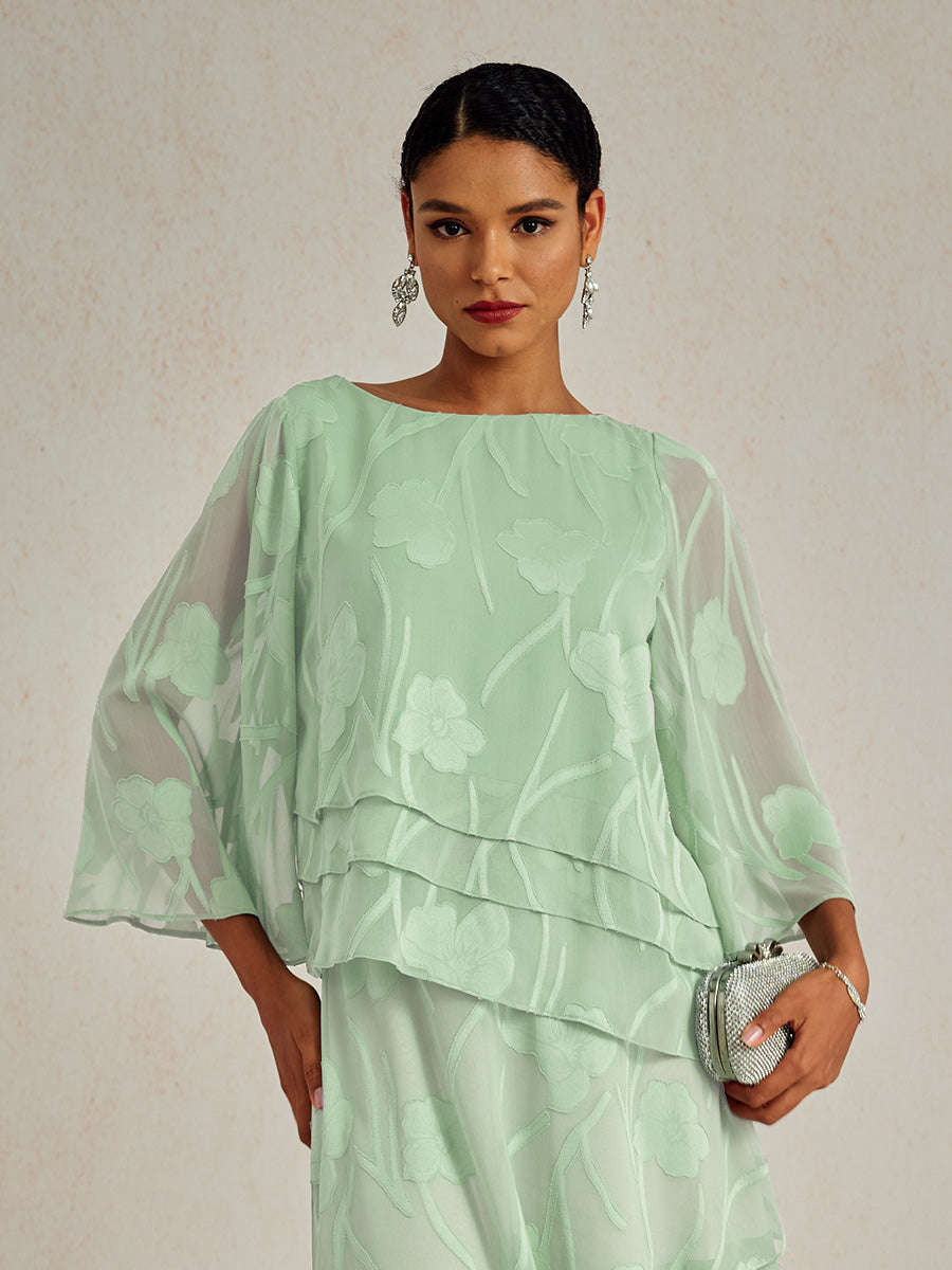 Gelaagde Chiffonblouse met Bloemenprint