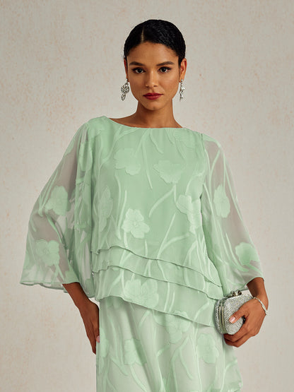 Gelaagde Chiffonblouse met Bloemenprint