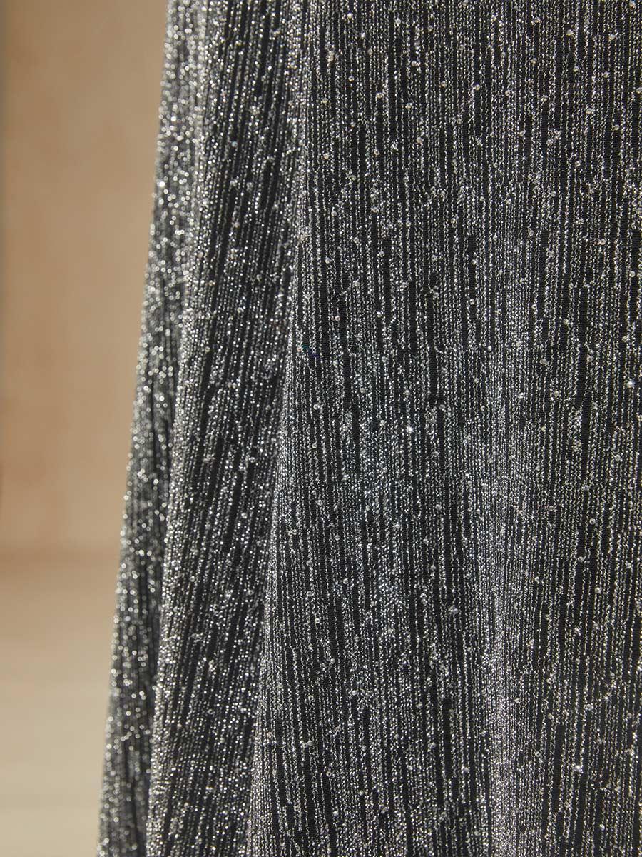 High-Stretch Velvet Sleeveless Midi Dress with Cowl Neck