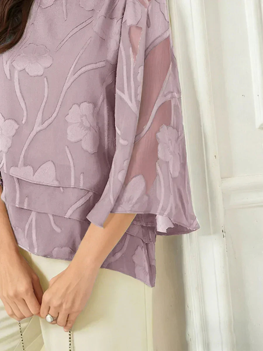 Chiffon Floral Layered Blouse