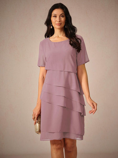 Chiffon Layered Midi Dress