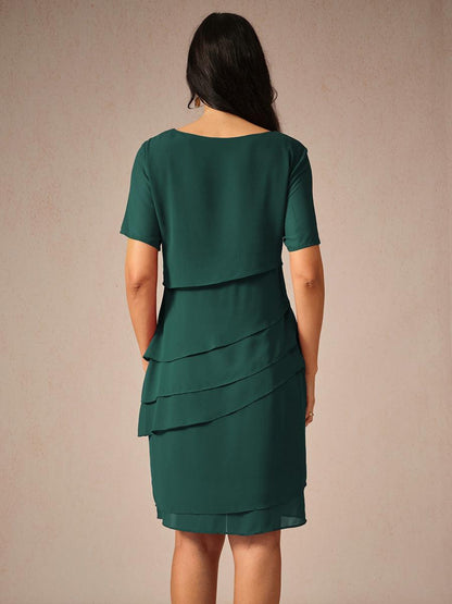 Chiffon Layered Midi Dress