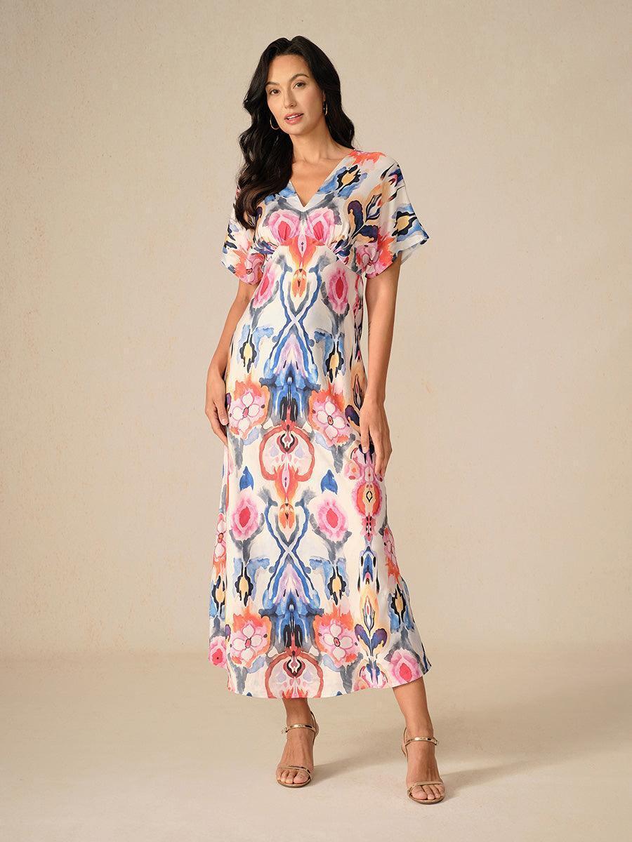 Satin Boho Maxi Dress