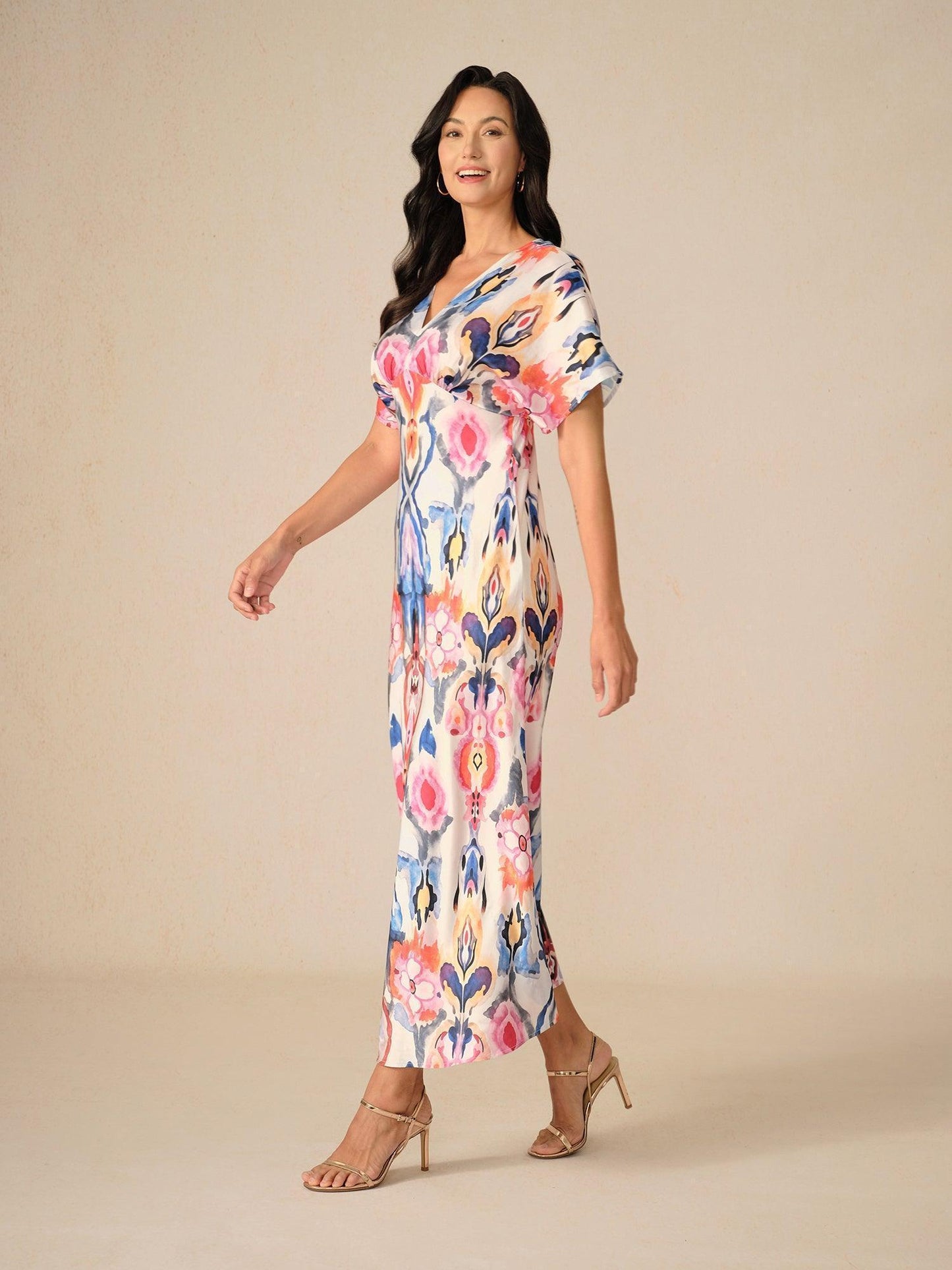Satin Boho Maxi Dress