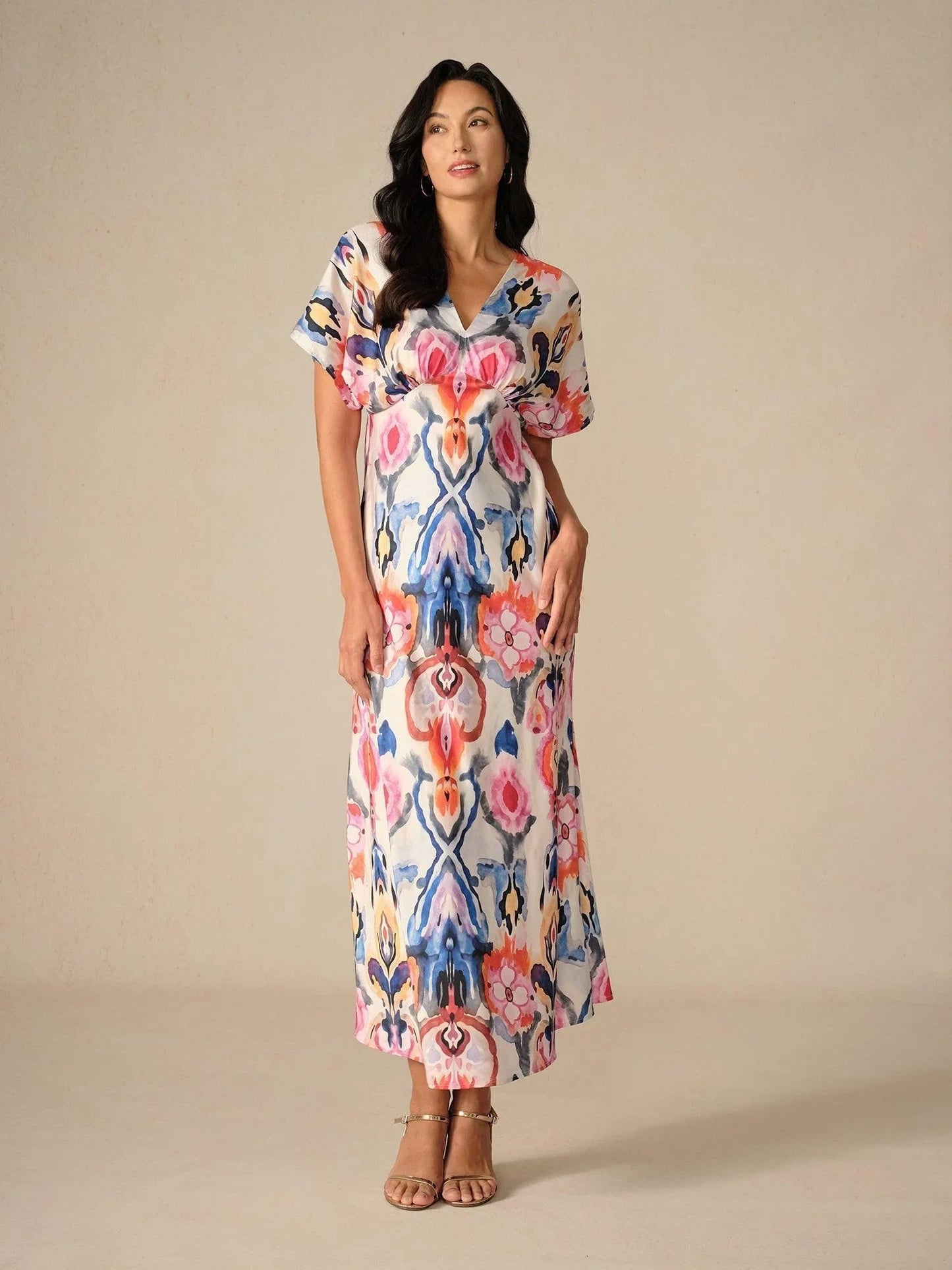 Satin Boho Maxi Dress