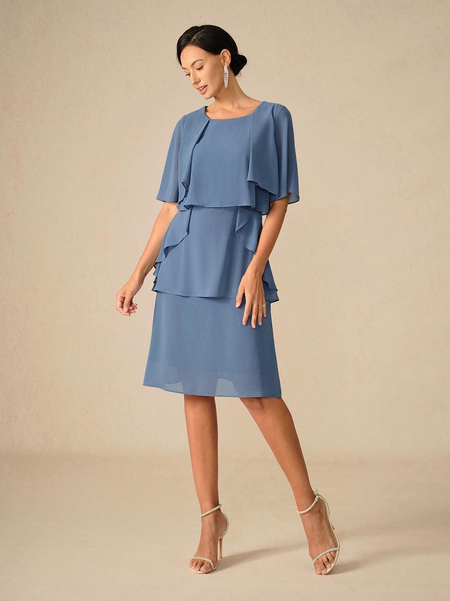Elegant Layered Chiffon Dress