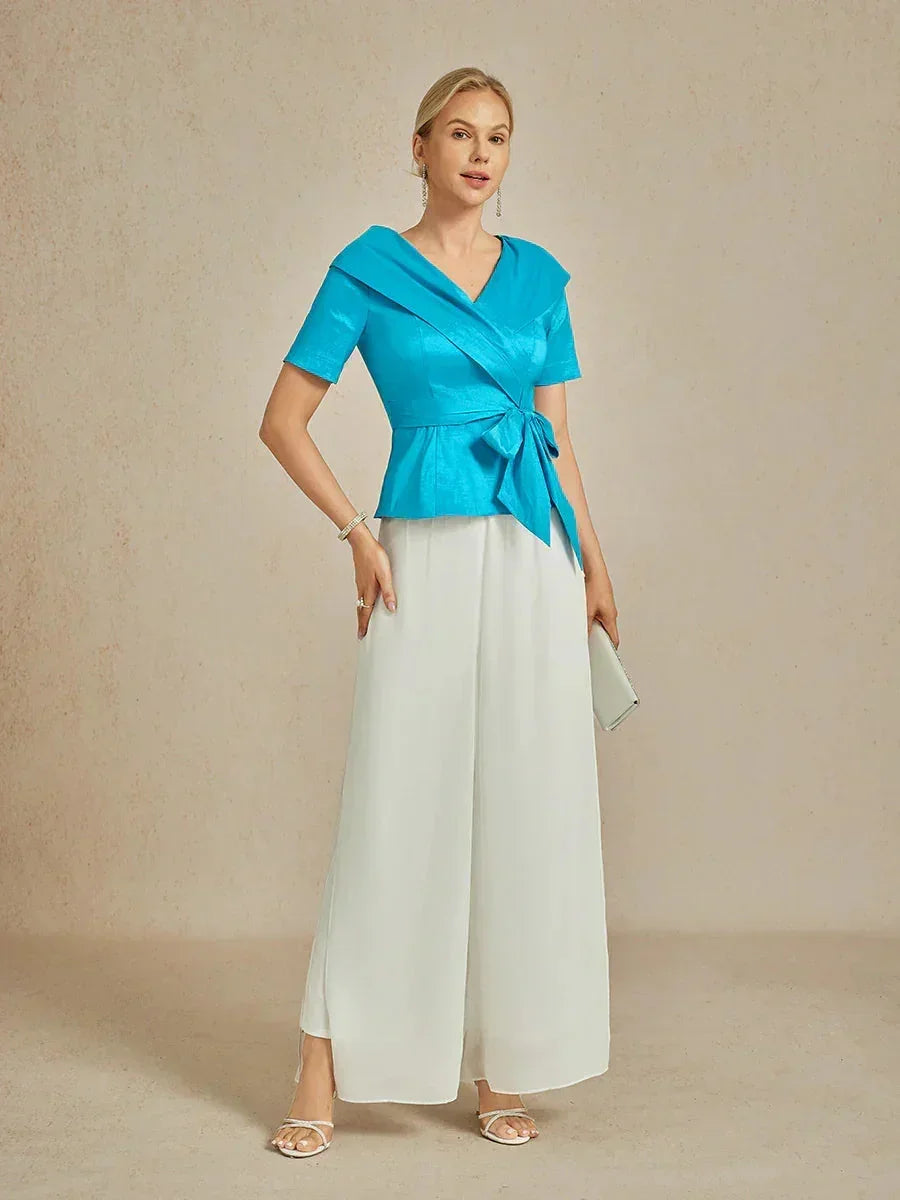 Blusa de tafetán elástico con manga codo