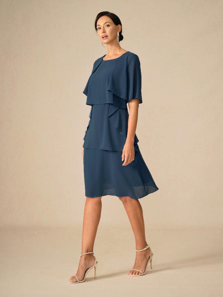 Elegant Layered Chiffon Dress