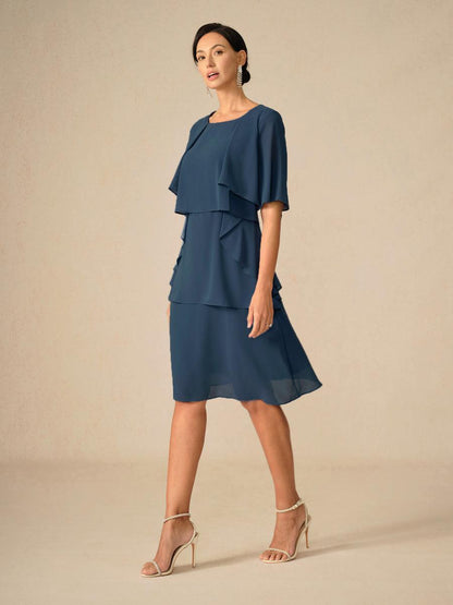 Elegant Layered Chiffon Dress