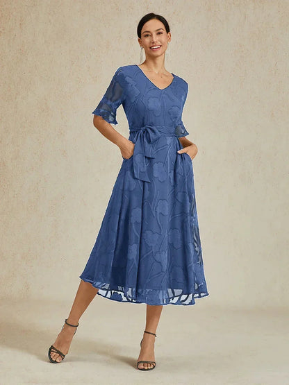 Ruffle Flutter Lace Maxi Dress