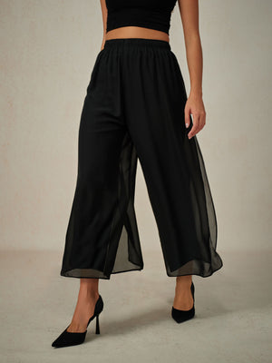 Cropped Wide Leg Pants