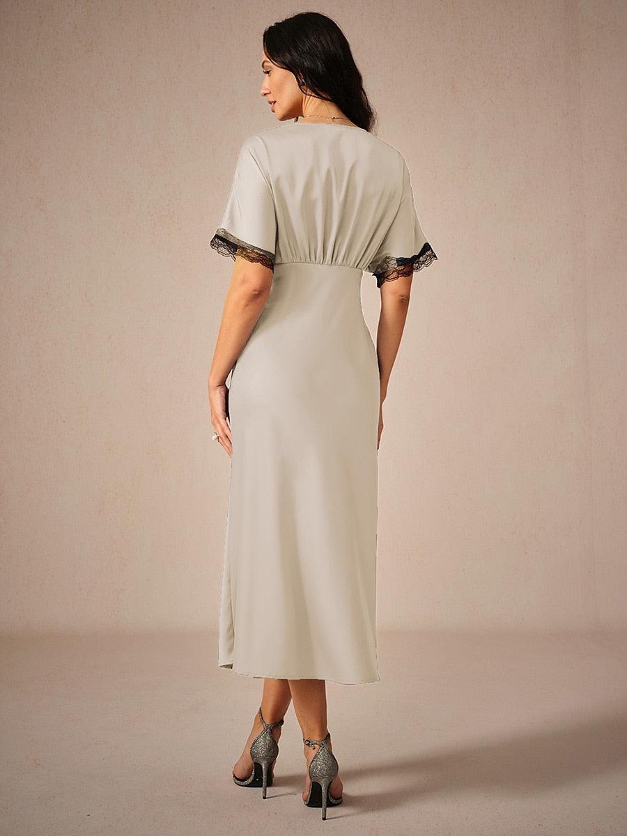 Satin-Lace-Trim-V-Neck-White-Dress-Champagne-S10157174