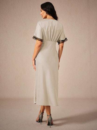 Satin-Lace-Trim-V-Neck-White-Dress-Champagne-S10157174
