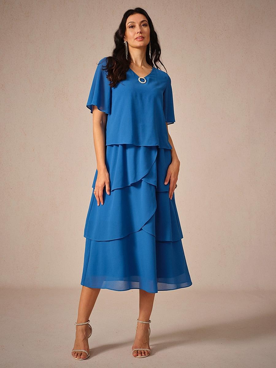 Tiered-Midi-V-Neck-Short-Sleeve-Dress-Royal-Blue-S13301652