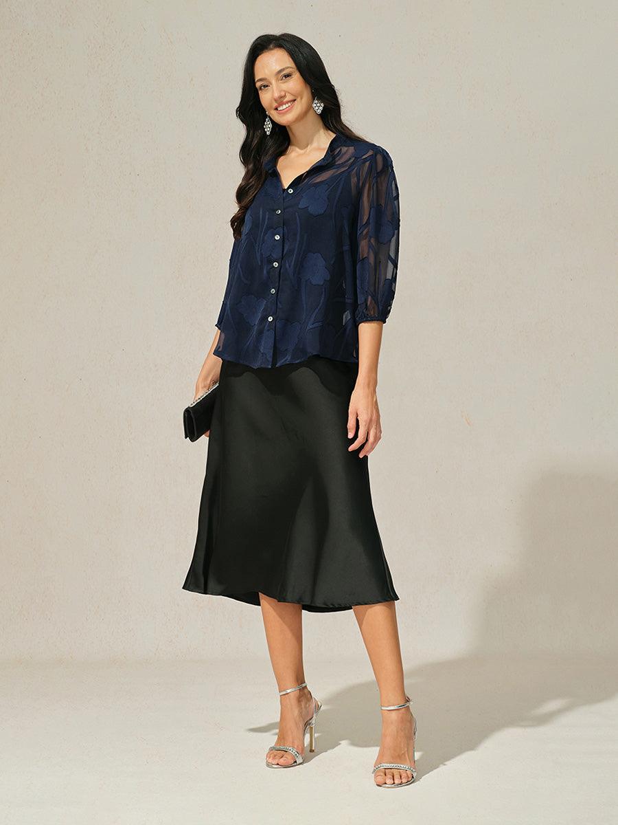 Floral Chiffon Shirt Set