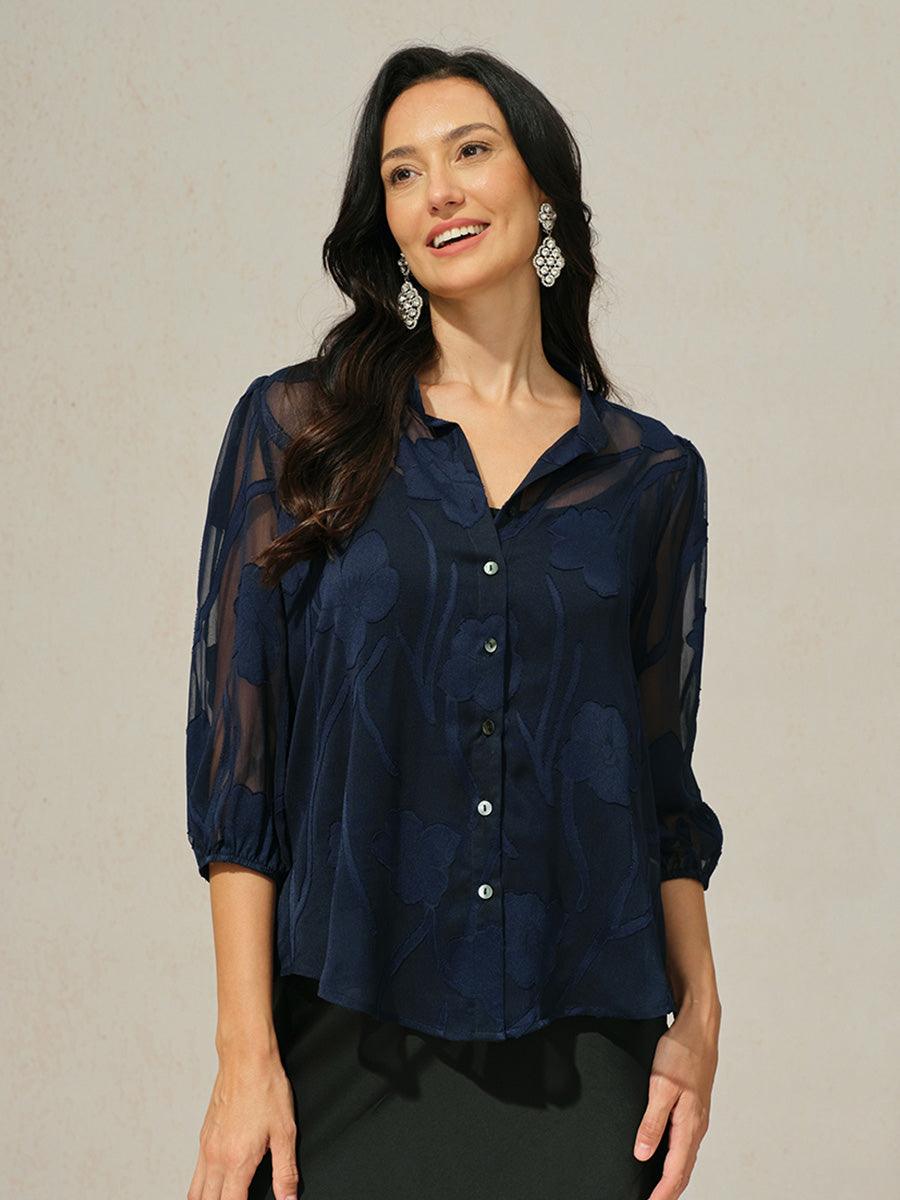 Floral Chiffon Shirt Set