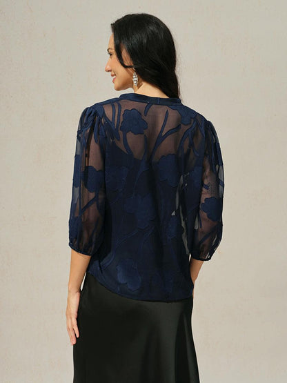 Floral Chiffon Shirt Set