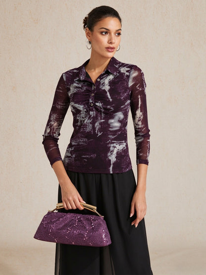 Sequin Lace Frame Clutch Bag