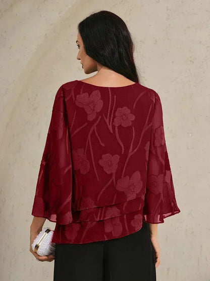Chiffonbluse mit Blumenmuster
