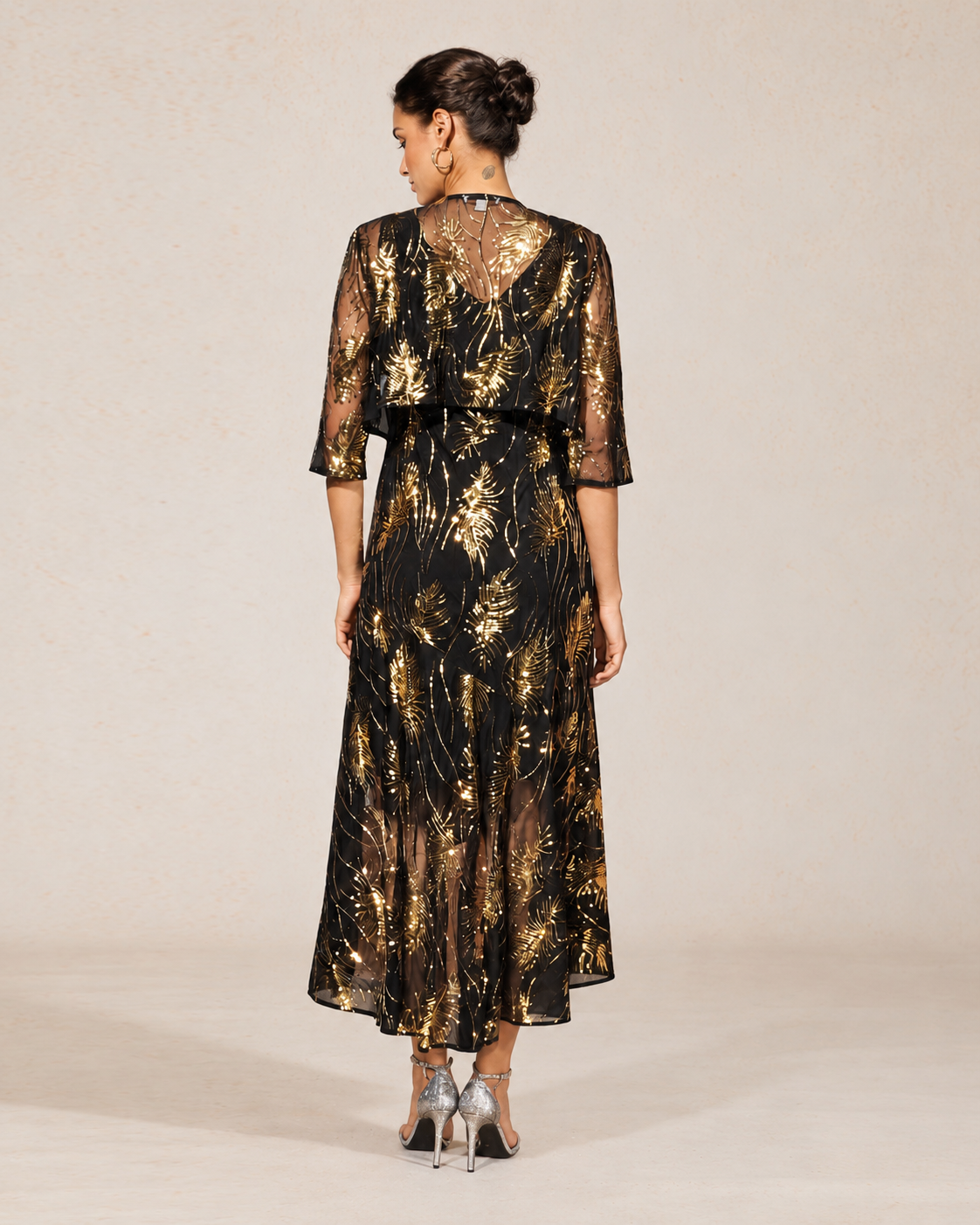 Sleeveless Sequin Maxi Dress