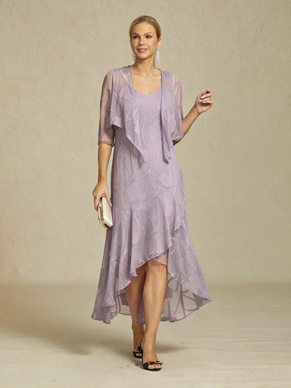 Floral Sheer Chiffon 3/4 Sleeve Shrug