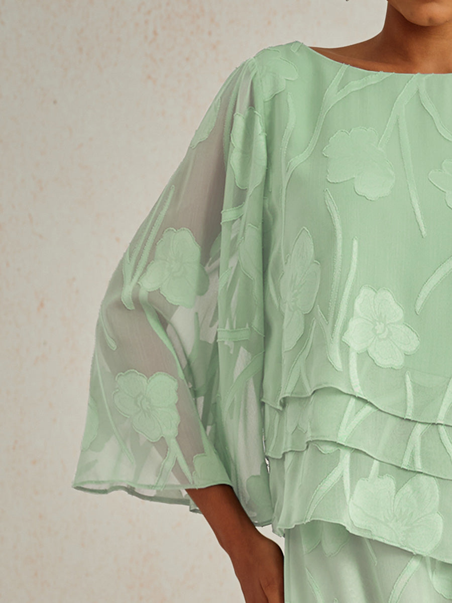 Gelaagde Chiffonblouse met Bloemenprint