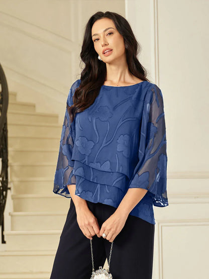 Chiffon Floral Layered Blouse