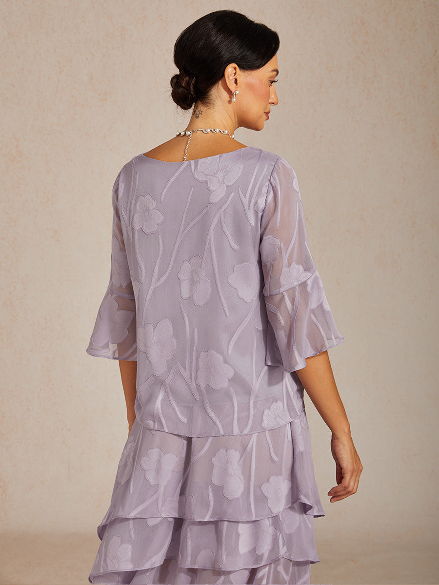 Feestelijke Chiffonblouse Met Asymmetrische Zoom