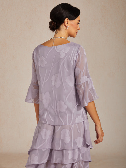 Feestelijke Chiffonblouse Met Asymmetrische Zoom