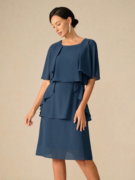 Elegant Layered Chiffon Dress