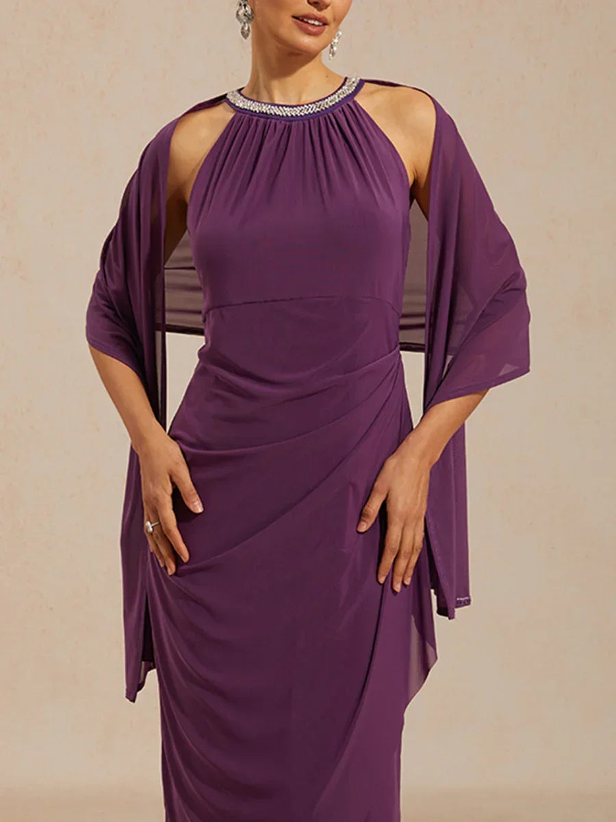 Langer Schal aus Stretch-Mesh