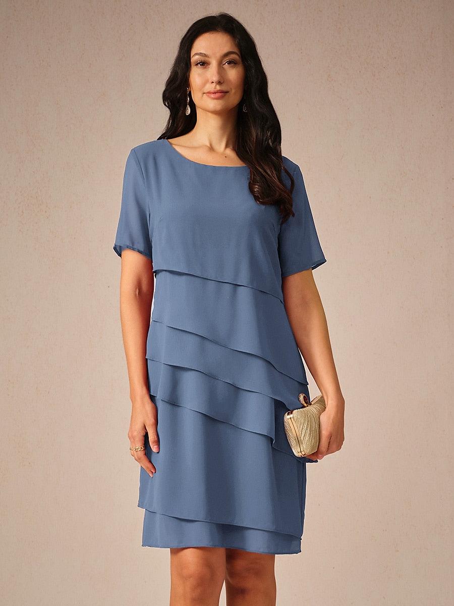 Chiffon Layered Midi Dress