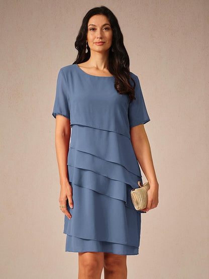 Chiffon Layered Midi Dress