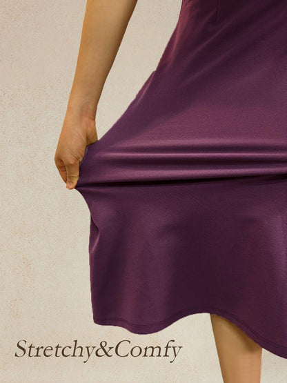 Mouwloze koker midi-jurk